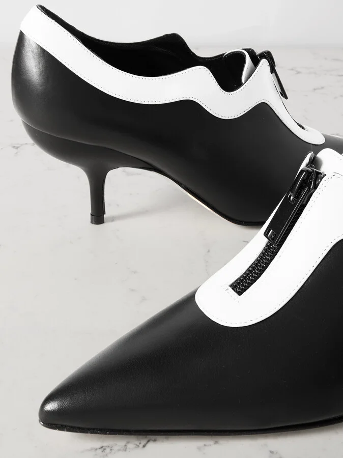 Manolo Blahnik - Zeynep 70 Leather Pumps - Black - Image 4