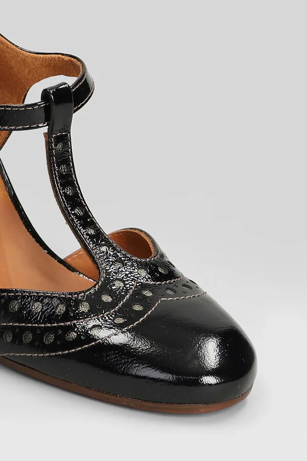 Mante Pumps In Black Leather - Image 5