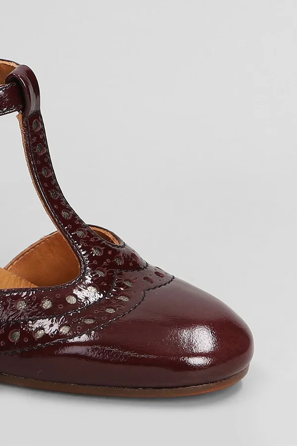 Mante Pumps In Bordeaux Leather - Image 5