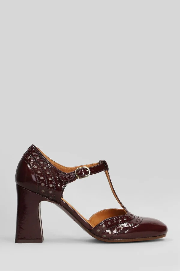 Mante Pumps In Bordeaux Leather