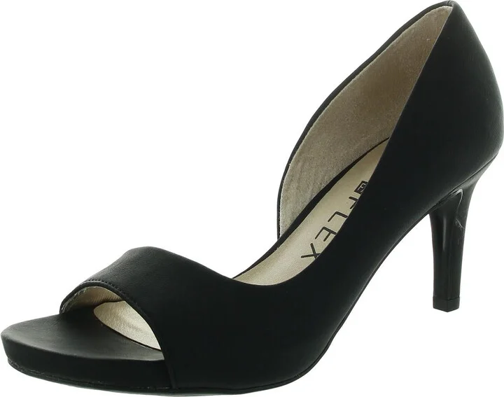 Mantra Womens Cushioned Footbed Faux Leather D'Orsay Heels
