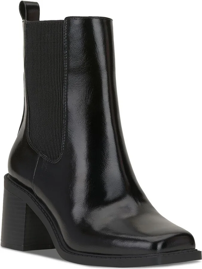 Mapiya Womens Faux Leather Zip Up Ankle Boots