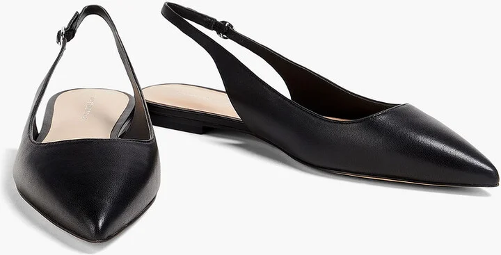 Mara leather slingback point-toe flats - Image 2