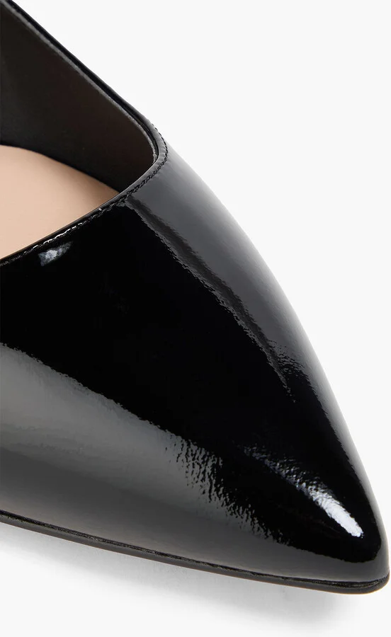 Mara patent-leather slingback point-toe flats - Image 4