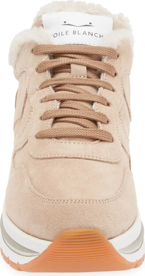 Maran Genuine Shearling & Suede Sneaker - Image 4