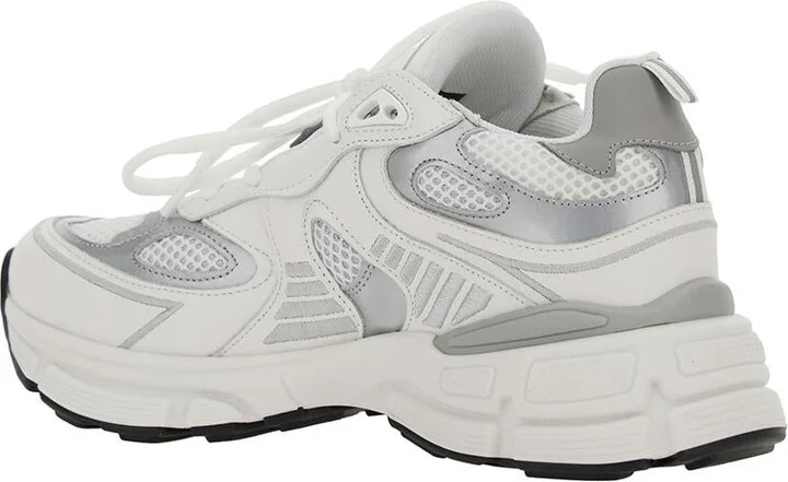 'Marathon Ghost Runner' White Low Top Sneakers With Reflectivce Details In Leather Blend Woman - Image 3