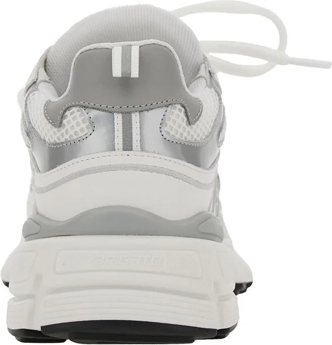 'Marathon Ghost Runner' White Low Top Sneakers With Reflectivce Details In Leather Blend Woman - Image 4