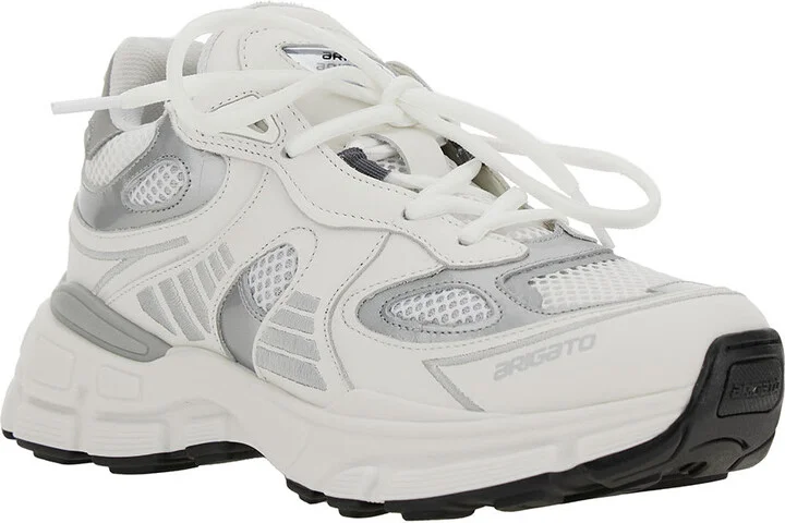 'marathon Ghost Runner' White Low Top Sneakers With Reflectivce Details In Leather Blend Woman - Image 2