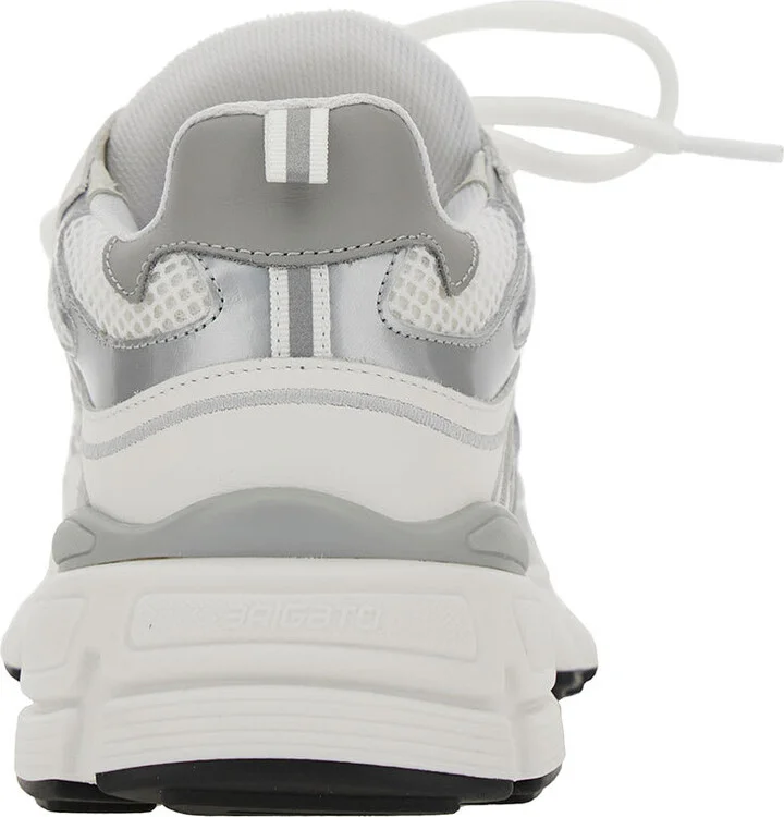 'marathon Ghost Runner' White Low Top Sneakers With Reflectivce Details In Leather Blend Woman - Image 4