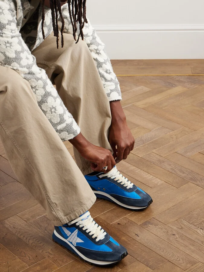 Marathon Leather and Suede-Trimmed Nylon Sneakers - Image 2