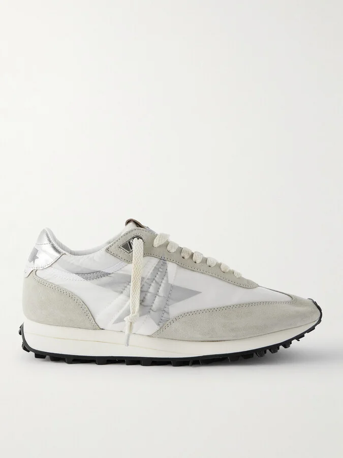 Marathon Leather and Suede-Trimmed Nylon Sneakers