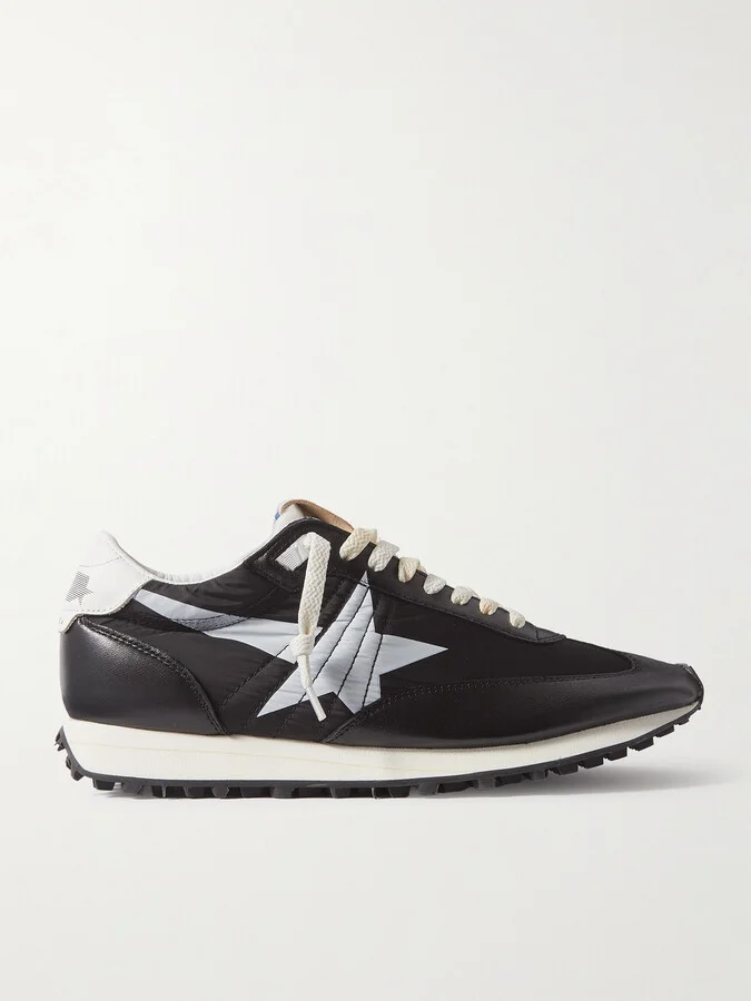Marathon Leather-Trimmed Nylon Sneakers