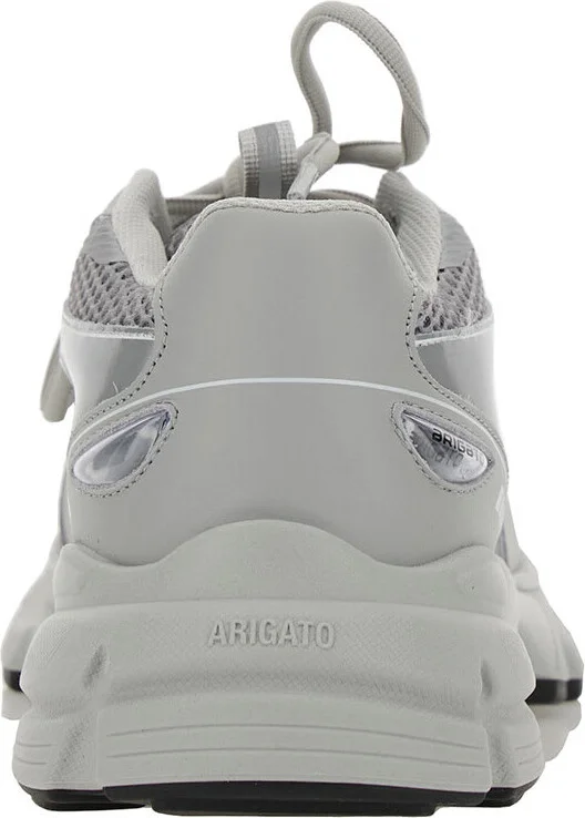 'marathon Runner' Grey Low Top Sneakers With Reflective Details In Leather Blend Woman - Image 4