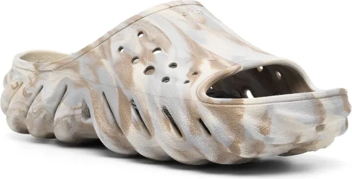 Marble-Effect Perforated-Design Crocs - Image 2