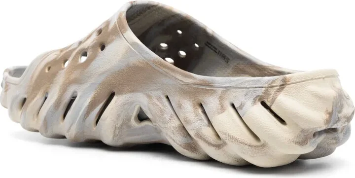 Marble-Effect Perforated-Design Crocs - Image 3