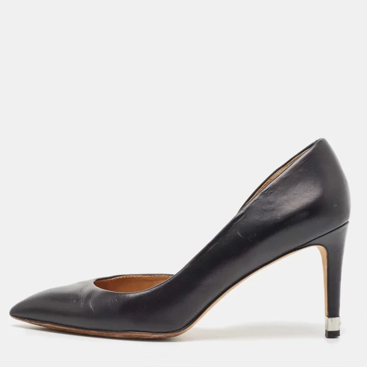Marc by Marc Jacobs Black Leather D'orsay Pumps Size 38.5