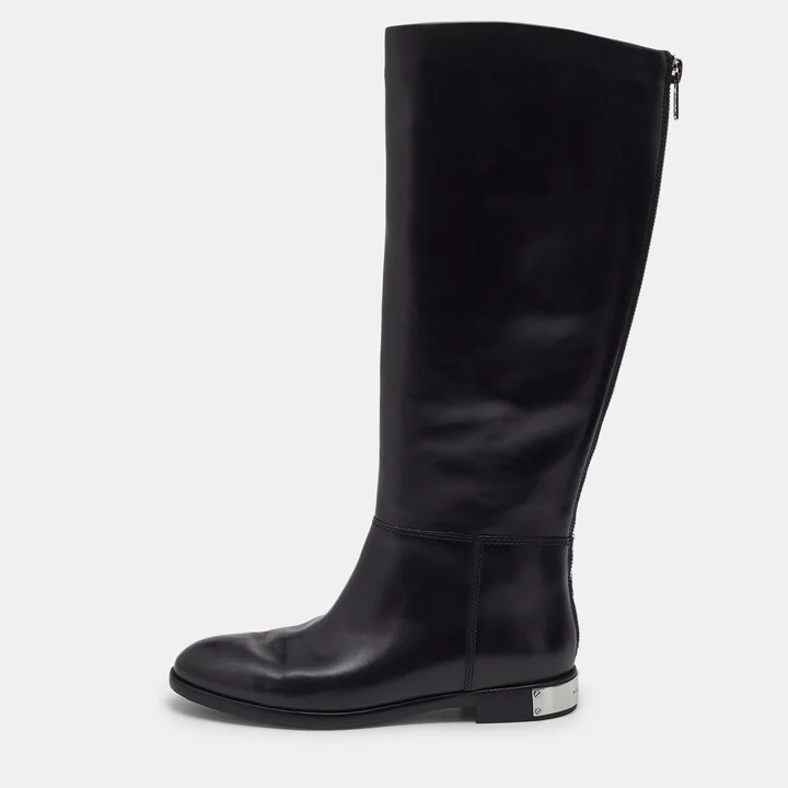 Marc By Marc Jacobs Black Leather Knee Length Boots Size 38