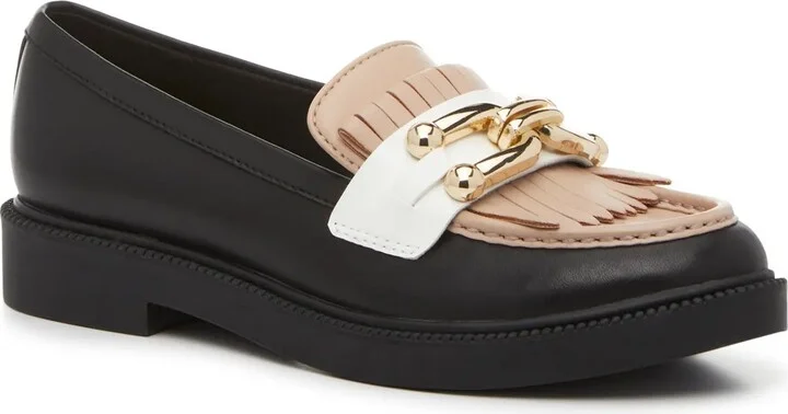 Black Upper/Beige Vamp