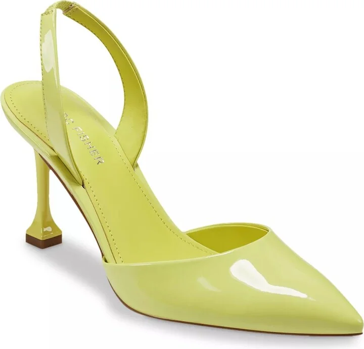 Lime Green Patent Synthetic