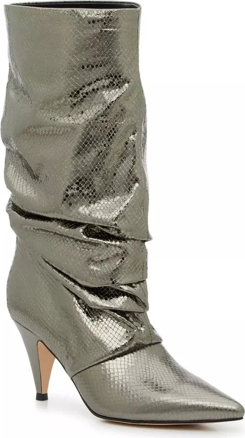 Pewter Metallic Snake Print