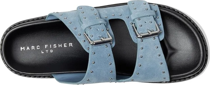 Marc Fisher LTD Agusta Women's Sandals Blue Suede : 8 M, EVA/Rubber/Suede - Image 2