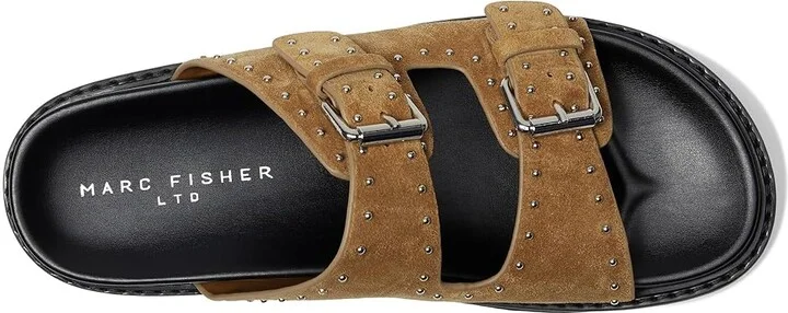 Marc Fisher LTD Agusta Women's Sandals Medium Brown Suede : 10 M, EVA/Rubber/Suede - Image 2