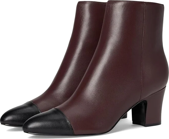 Marc Fisher LTD Aleea Women's Boots Dark Red/Black Leather : 8 M, Leather/Synthetic