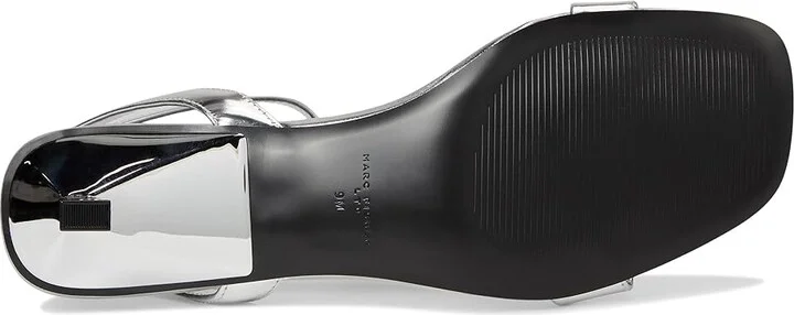 Marc Fisher LTD Alona Women's Wedge Shoes Silver Mirror Metallic Leather : 8 M, Leather/Rubber/Synthetic - Image 3