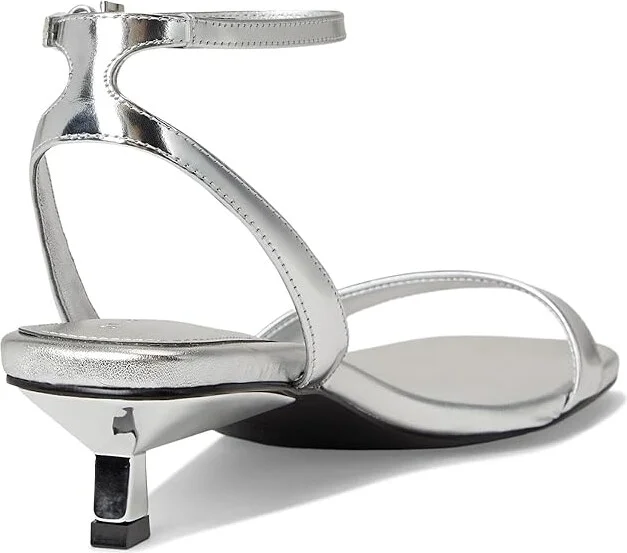 Marc Fisher LTD Alona Women's Wedge Shoes Silver Mirror Metallic Leather : 8 M, Leather/Rubber/Synthetic - Image 4