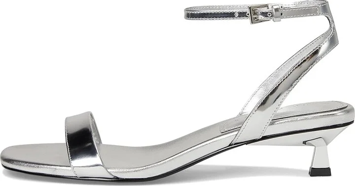 Marc Fisher LTD Alona Women's Wedge Shoes Silver Mirror Metallic Leather : 8 M, Leather/Rubber/Synthetic - Image 6
