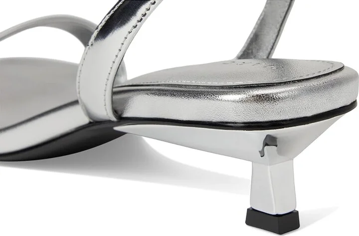 Marc Fisher LTD Alona Women's Wedge Shoes Silver Mirror Metallic Leather : 8 M, Leather/Rubber/Synthetic - Image 7
