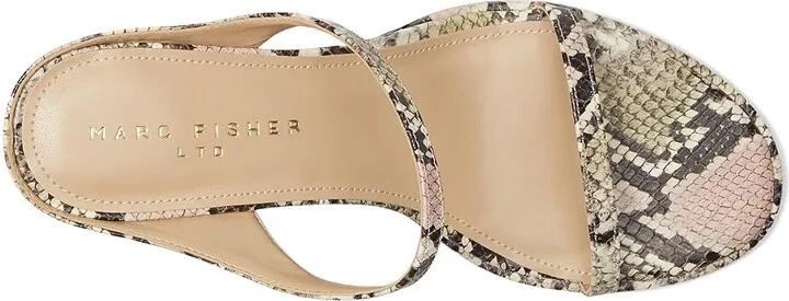 Marc Fisher LTD Alonde Women's Sandals Blush/Natural Snake Leather : 7 M - Image 2