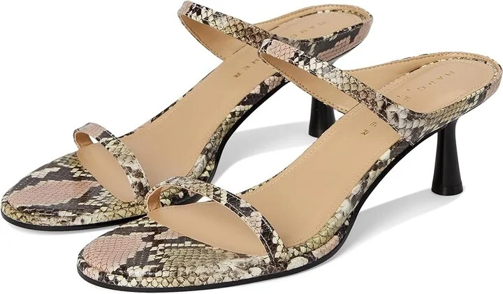 Marc Fisher LTD Alonde Women's Sandals Blush/Natural Snake Leather : 7 M
