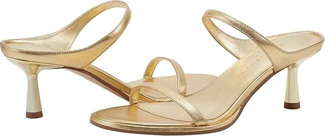 Marc Fisher LTD Alonde Women's Sandals Gold Leather : 8.5 M