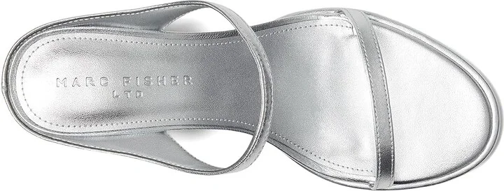 Marc Fisher LTD Alonde Women's Sandals Silver Leather : 9.5 M - Image 2