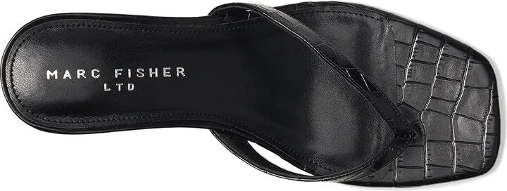 Marc Fisher LTD Amelea Women's Dress Sandals Black Croco Leather : 10 M - Image 2