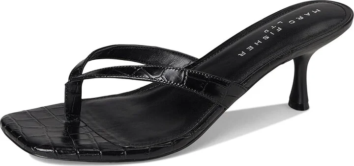 Marc Fisher LTD Amelea Women's Dress Sandals Black Croco Leather : 10 M - Image 5
