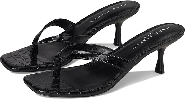 Marc Fisher LTD Amelea Women's Dress Sandals Black Croco Leather : 10 M