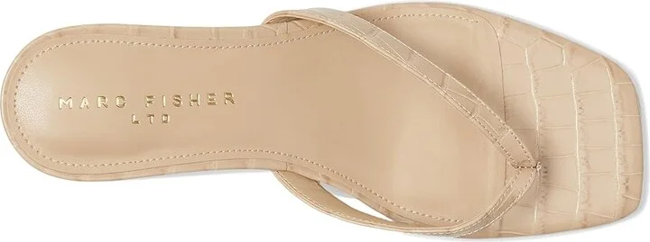 Marc Fisher LTD Amelea Women's Dress Sandals Medium Natural Croco Leather : 10 M - Image 2