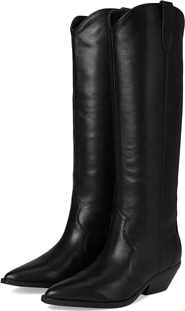 Marc Fisher LTD Ander Women's Boots Black Leather : 7 M