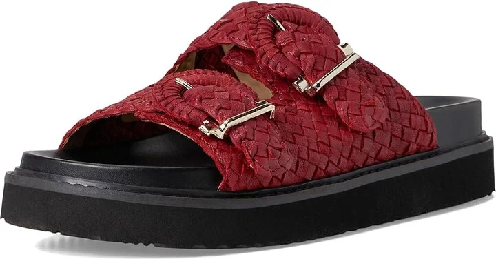 Marc Fisher LTD Auggie Women's Wedge Shoes Dark Red Leather : 6 M - Image 5