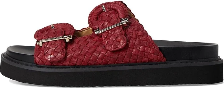 Marc Fisher LTD Auggie Women's Wedge Shoes Dark Red Leather : 6 M - Image 6