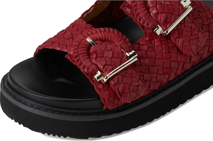 Marc Fisher LTD Auggie Women's Wedge Shoes Dark Red Leather : 6 M - Image 7