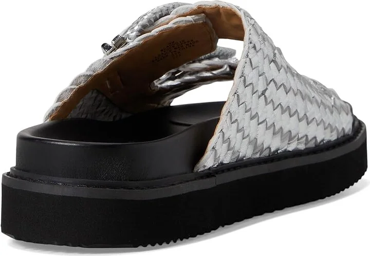 Marc Fisher LTD Auggie Women's Wedge Shoes Silver Leather : 11 M - Image 4