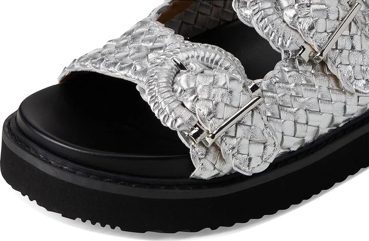 Marc Fisher LTD Auggie Women's Wedge Shoes Silver Leather : 11 M - Image 7