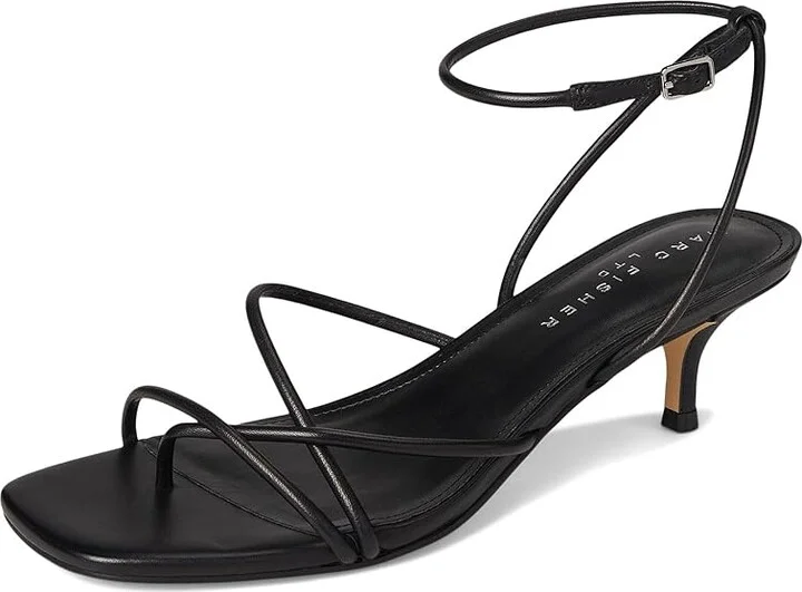 Marc Fisher LTD Ballen Women's Wedge Shoes Black Leather : 10 M - Image 5