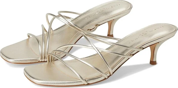 Marc Fisher LTD Banna Women's Wedge Shoes Gold Leather : 9 M