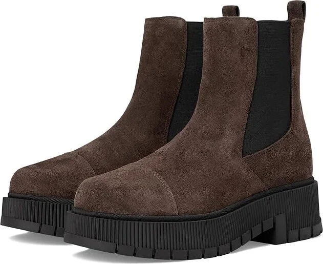 Marc Fisher LTD Bermida Women's Boots Dark Brown Suede : 9.5 M, Leather/Suede/Synthetic
