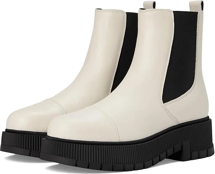 Marc Fisher LTD Bermida Women's Boots Ivory : 5 M, Leather/Suede/Synthetic