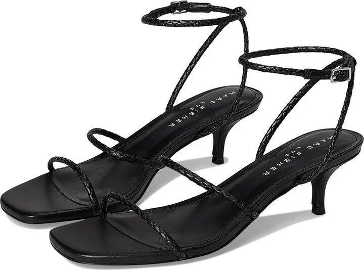 Marc Fisher LTD Beylee Women's Dress Sandals Black Leather : 8.5 M, Rubber/Synthetic